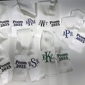 Custom Embroidered Bouquet Wrap Sash